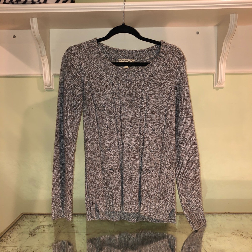 Grey and white knit Sweater